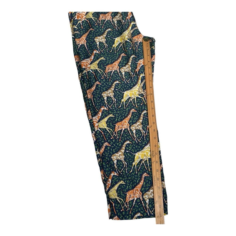J CREW Women Pull On SilkTwill Pant in Giraffes Print Size S/M - Picture 11 of 16